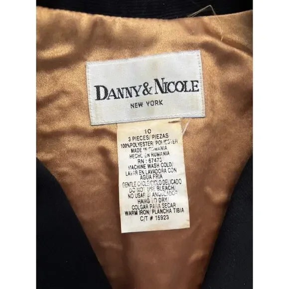 Danny & Nicole Women's 2 Piece Black Suit Set - Picture 3 of 10